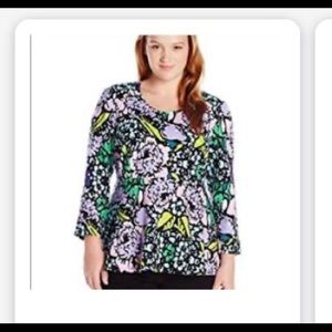 Melissa McCarthy peplum knit top NWOT